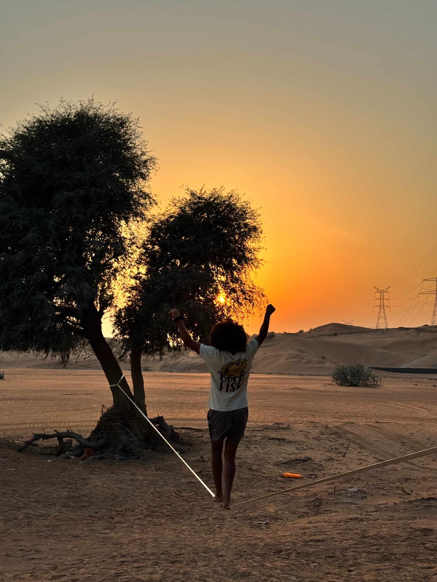 Slackline desert gathering